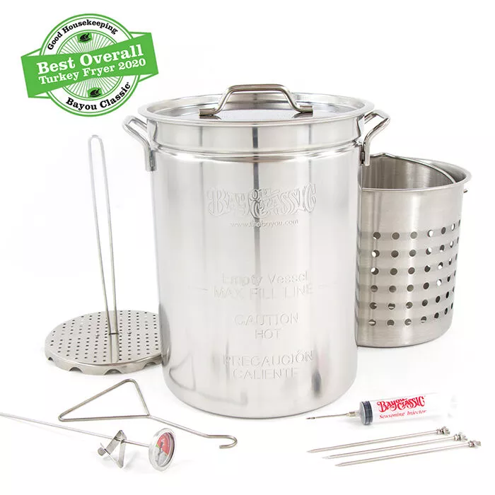 Bayou Classic Stainless Turkey Fryer w/ Basket