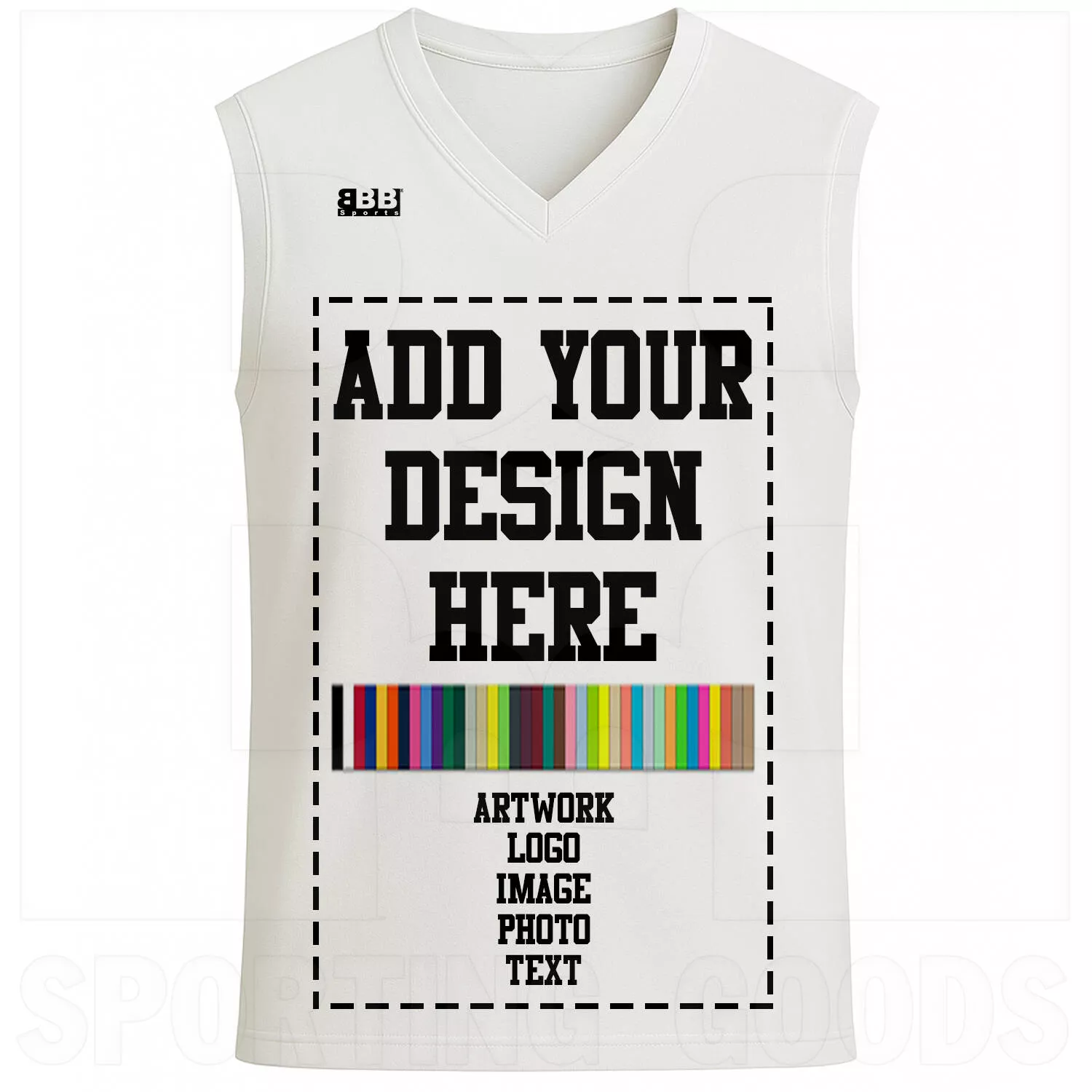 BBB Sports Custom Sublimated V Neck Sleeveless Shirt