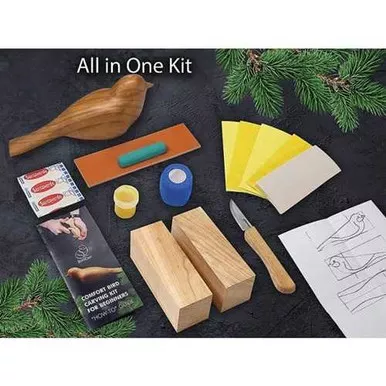 BeaverCraft Comfort Bird Wood Carving Kit for Beginners