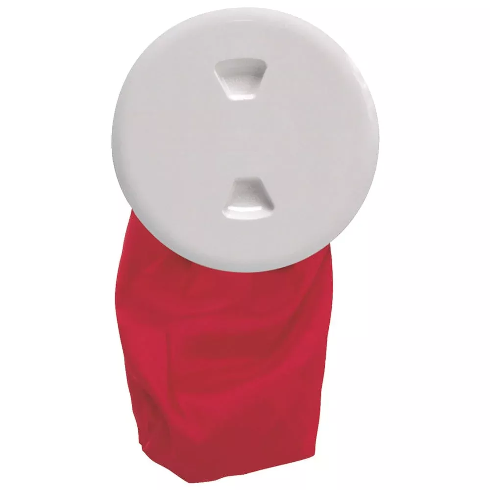 Beckson 5″ Stow-Away Deck Plate – White w/12″ Bag