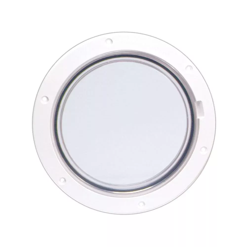 Beckson 6″ Clear Center Pry-Out Deck Plate – White