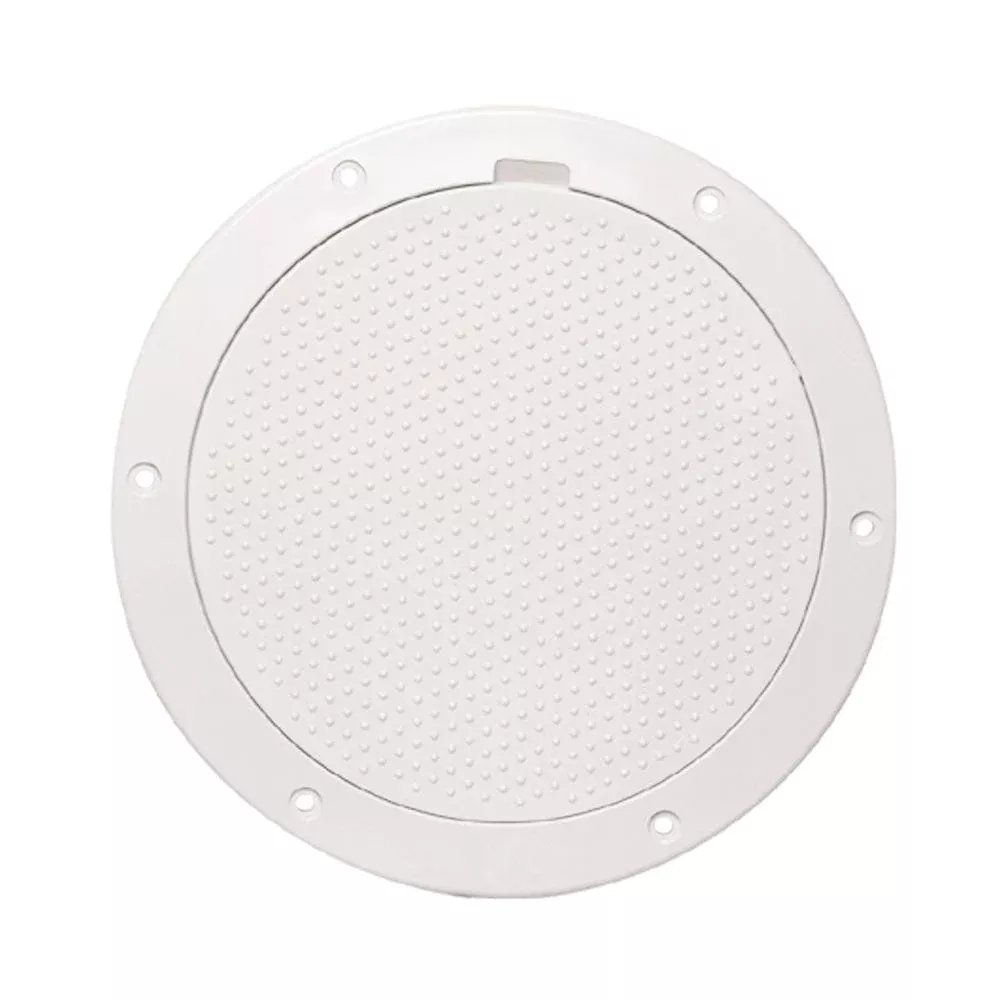 Beckson 6" Non-Skid Pry-Out Deck Plate - White