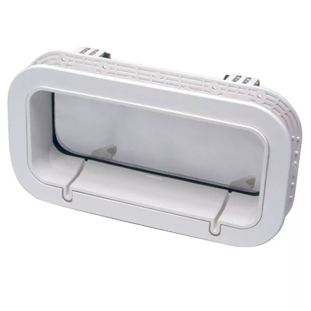 Beckson Drain Port – 4″ x 14″ x 1″-Depth – White/Clear | PO414DWC-10