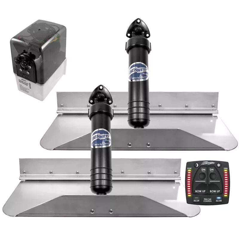 Bennett Marine 18×9 Hydraulic Trim Tab System w/One Box Indication