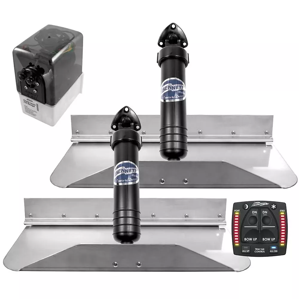 Bennett Marine 18×9 Hydraulic Trim Tab System w/One Box Indication [189OBI]