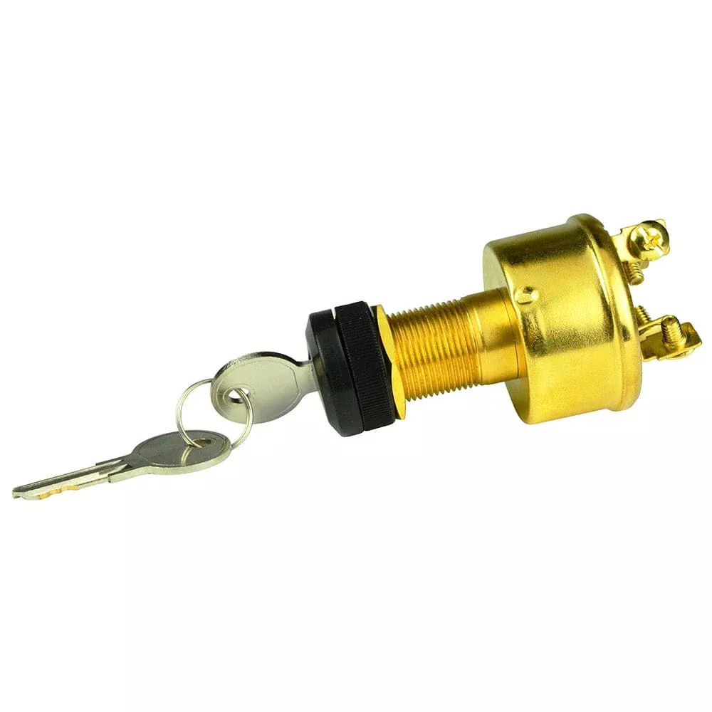 BEP 4-Position Brass Ignition Switch - Accessory/OFF/Ignition & Accessory/Start