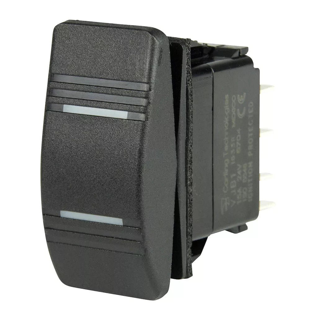 BEP DPDT Contura Switch – 2-Amber LEDs – ON/OFF/ON