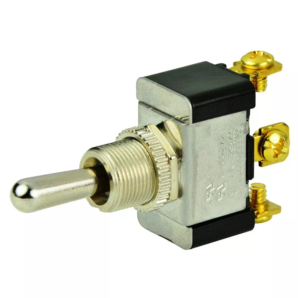 BEP SPDT Chrome Plated Toggle Switch - ON/OFF/ON