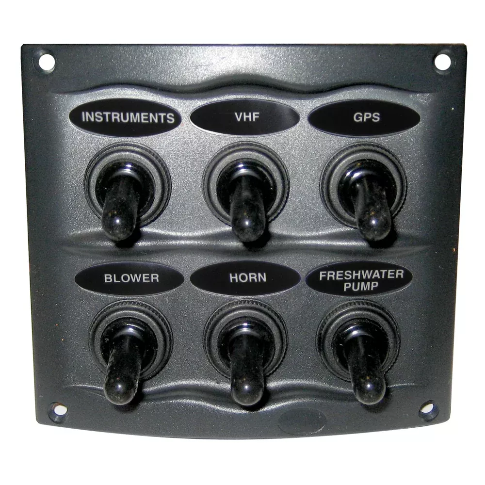 BEP Waterproof Panel – 6 Switches – Grey [900-6WP]