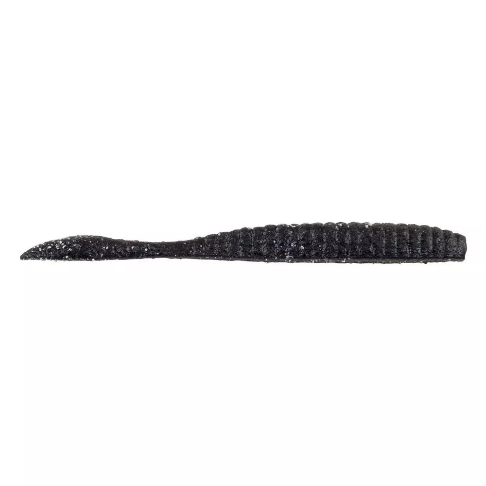 Berkley PowerBait MaxScent Flat Worm-Black-3.6″