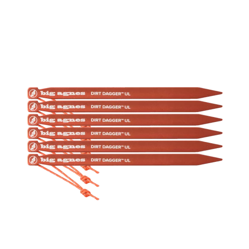 BIG AGNES Dirt Dagger™ UL Tent Stakes: Pack of 6