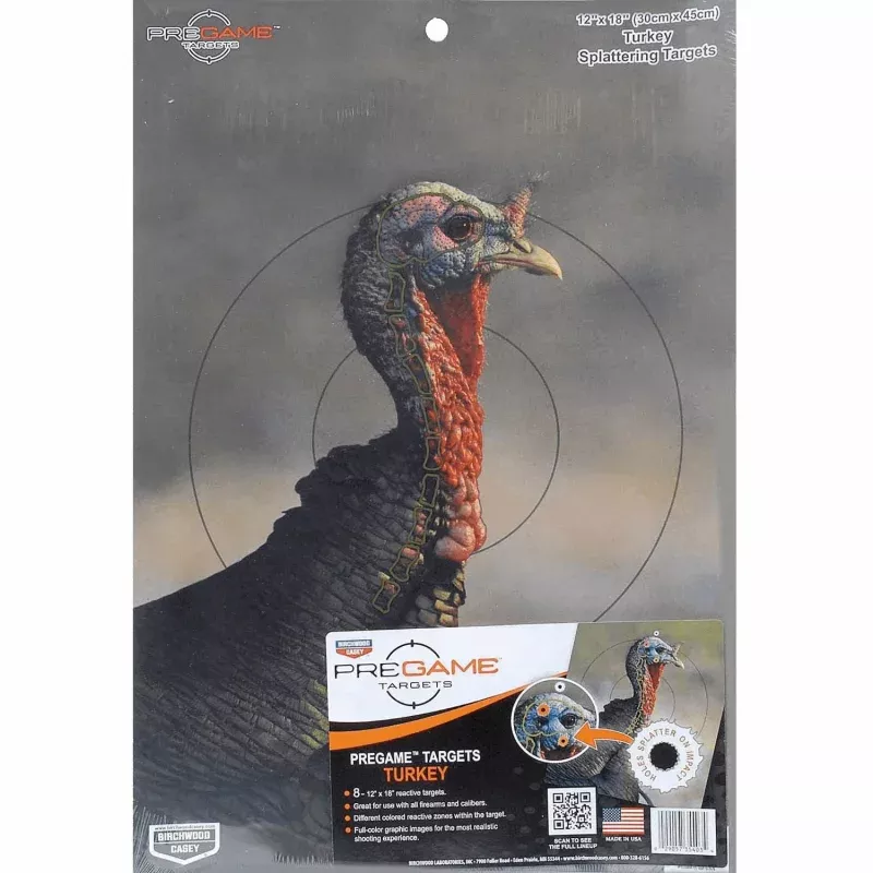 Birchwood Casey Pregame 12×18 Turkey Reactive Target 8 Pack