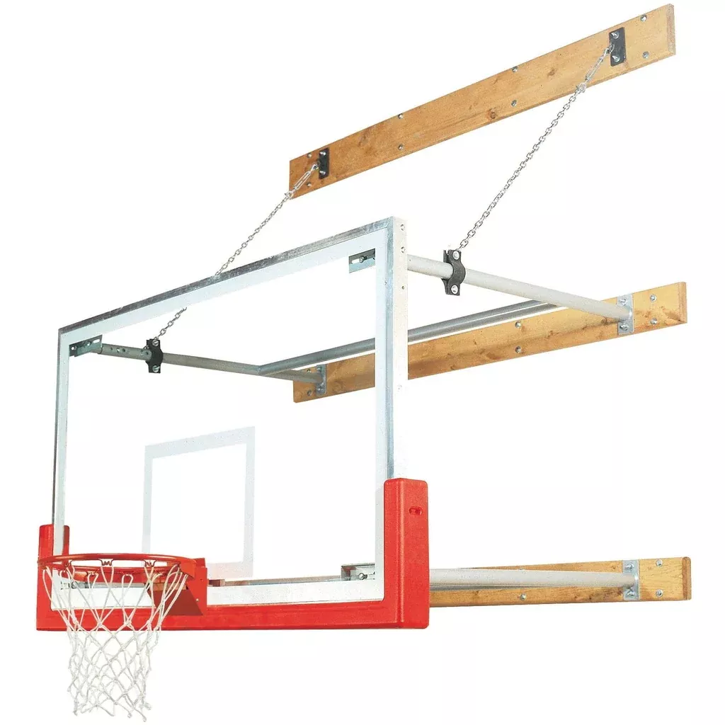 Bison 4′-6′ Stationary Competition Wall Mounted Basketball Hoop