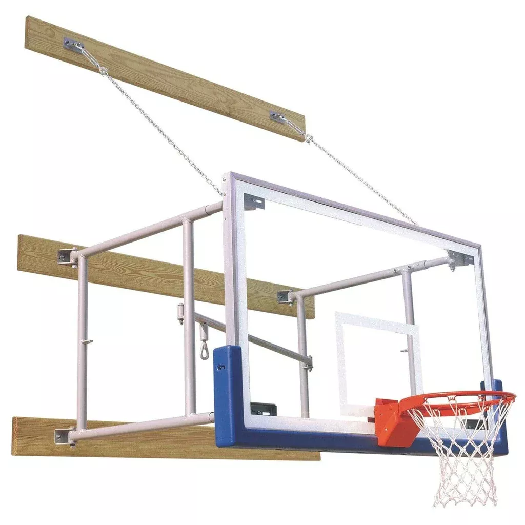 Bison 6′-8′ Side Fold Competition Wall Mounted Basketball Hoop