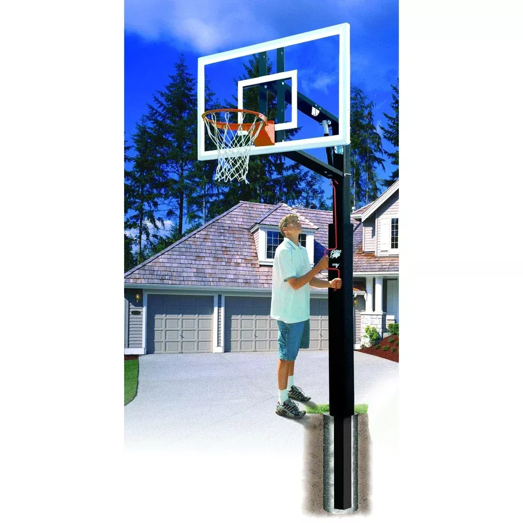 Bison Four Seasons ZipCrank 5″ Adjustable Basketball Hoop