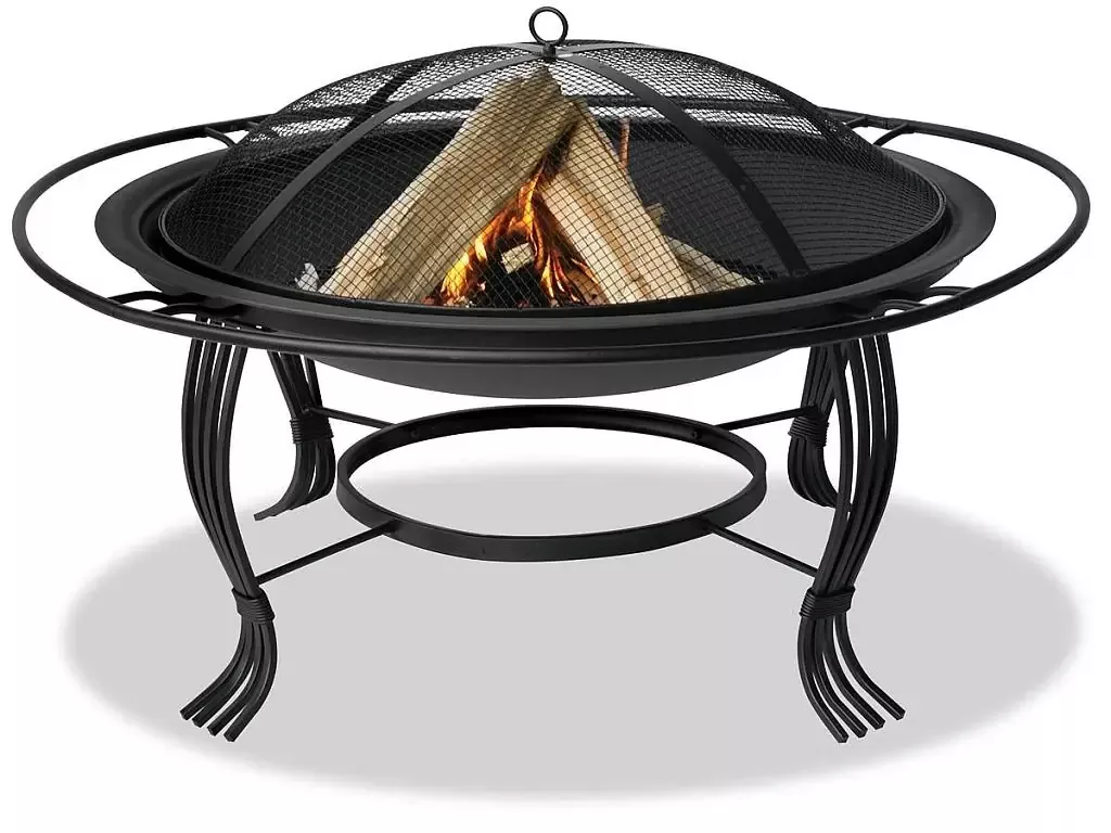 Black Firepit with Outer Ring
