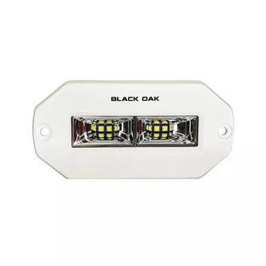Black Oak 4" White Flush Spreader Light