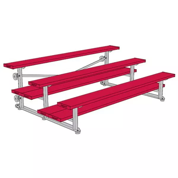 Bleacher – 7-1/2 ft. (3 Row – Double Foot Plank) – Tip & Roll