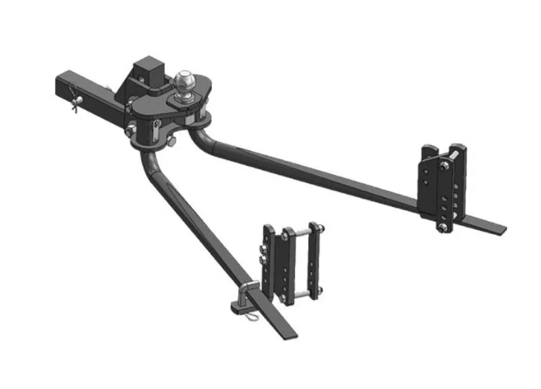 Blue Ox 2-Point Weight Distributing Hitch Fits Underslung Couplers, 6 Hole Shank 600 Lbs. Tongue Weight• BXW0673