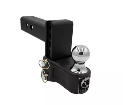 Blue Ox Adjustable Ball Mount fits 2″ Receiver Hitch, 4″ Drop/Rise• BXH10141