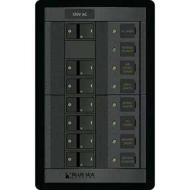 Blue Sea 1202 120V AC Main +6 Position Panel