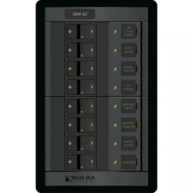 Blue Sea 1228 120V AC 8 Position Breaker Panel