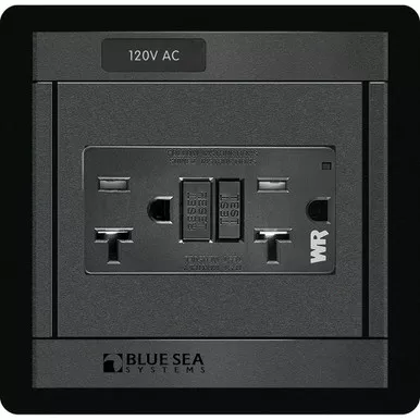 Blue Sea 1499 360 Panel GFCI Dual Outlet