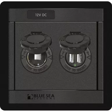 Blue Sea 360 Panel 12V Socket and Dual USB Charger