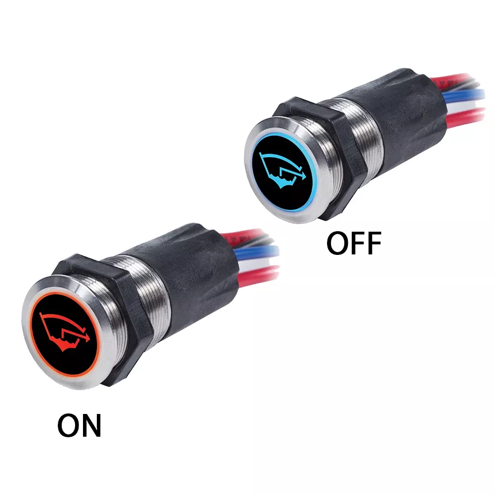 Blue Sea 4181 Backlit Push Button Switch OFF/(ON) - 15A - 4181