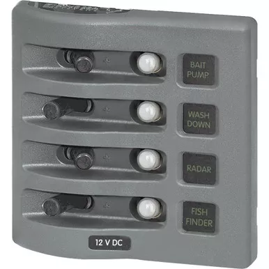 Blue Sea 4374 WeatherDeck 4 Position Breaker Panel