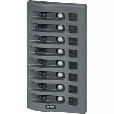 Blue Sea 4378 WeatherDeck 8 Position Breaker Panel
