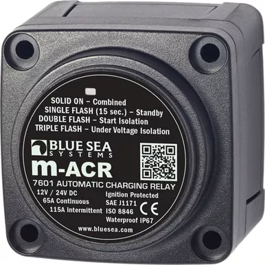 Blue Sea 65-Amp DC Mini ACR Charging Relay