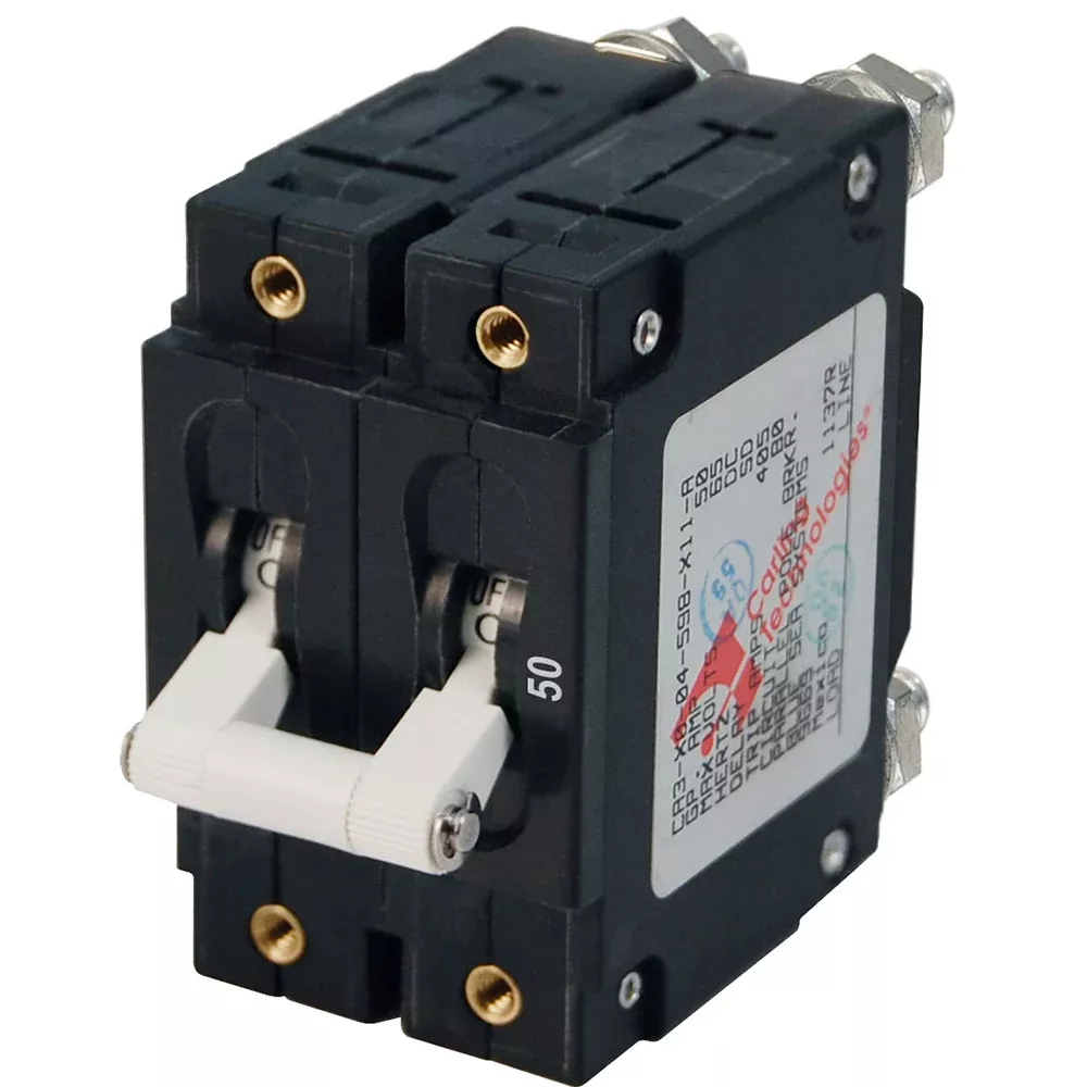Blue Sea 7251 C-Series Double Pole Circuit Breaker – 50A [7251]