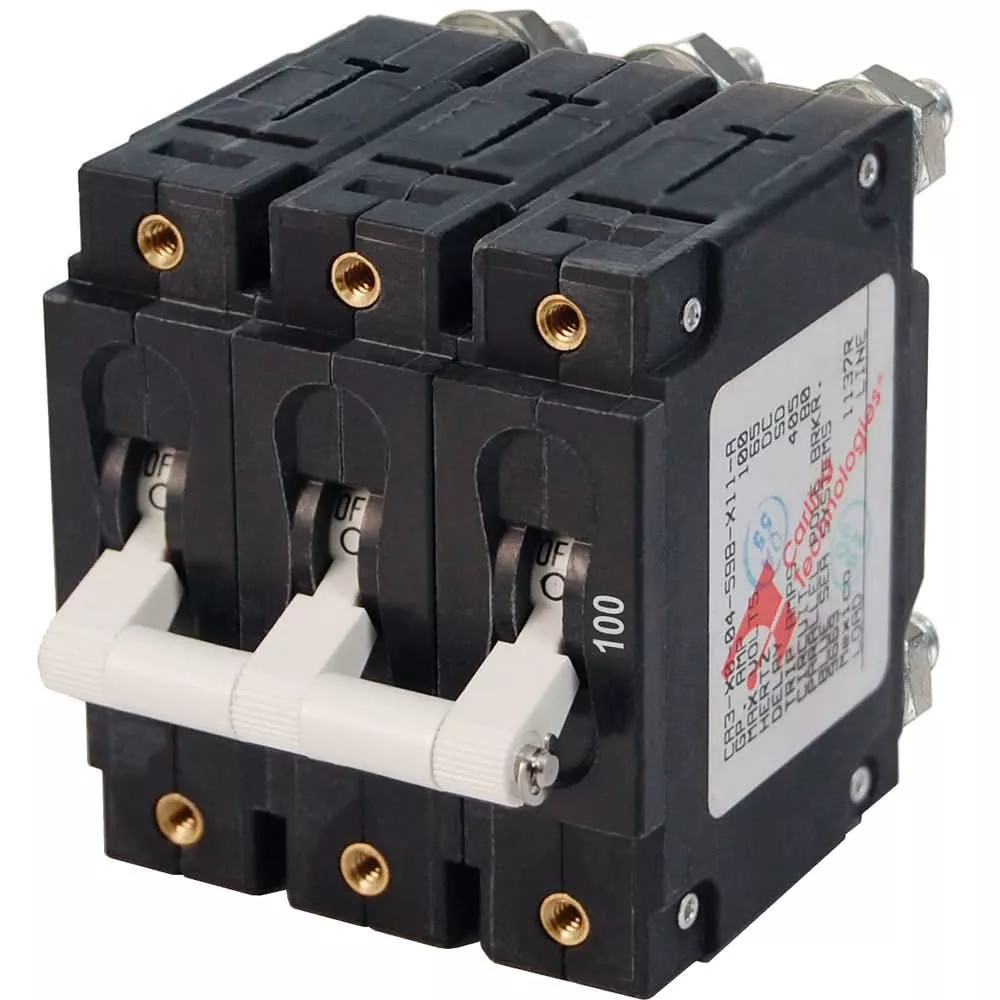 Blue Sea 7290 C-Series Triple Pole Circuit Breaker – 100A [7290]