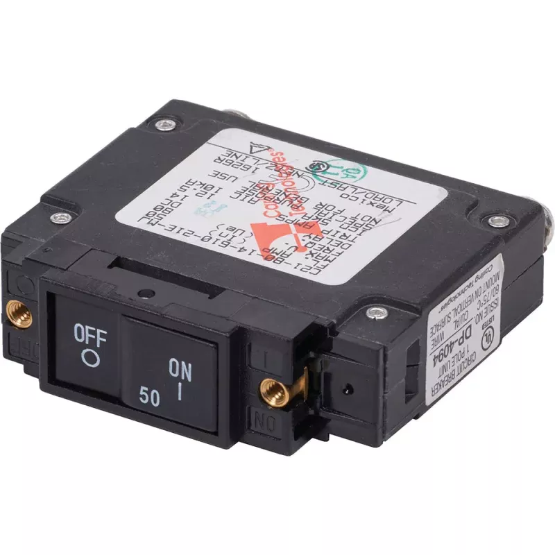 Blue Sea 7445 UL-489 Circuit Breaker – 50A Flat Rocker