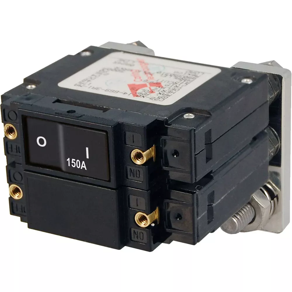 Blue Sea 7475 C-Series Flat Rocker Circuit Breakers, Single and Double Pole – 150 Amp | 7475