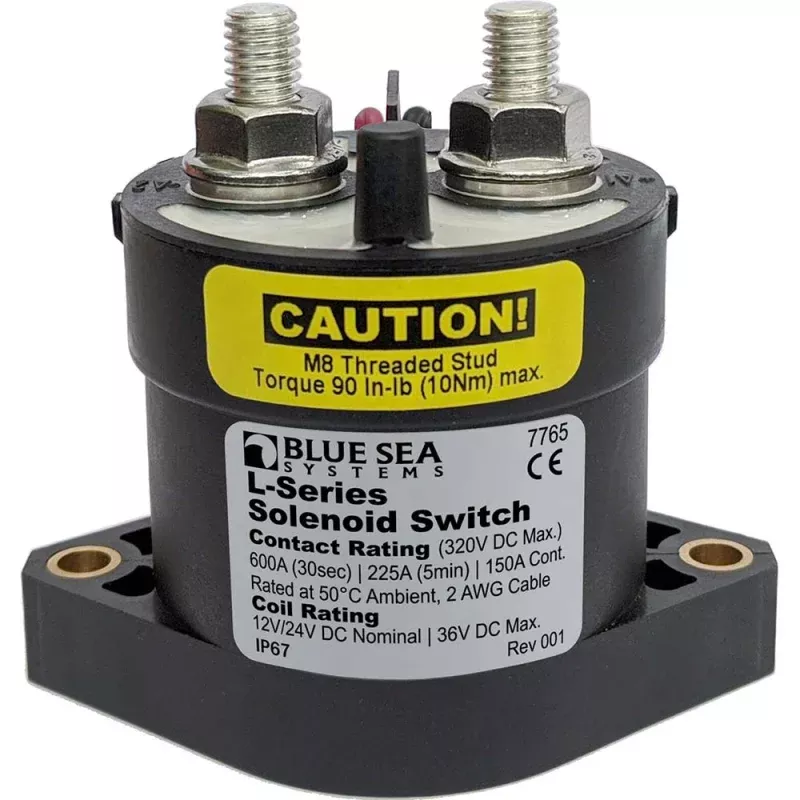 Blue Sea 7765 L-Series Solenoid Switch – 150A – 12/24V DC