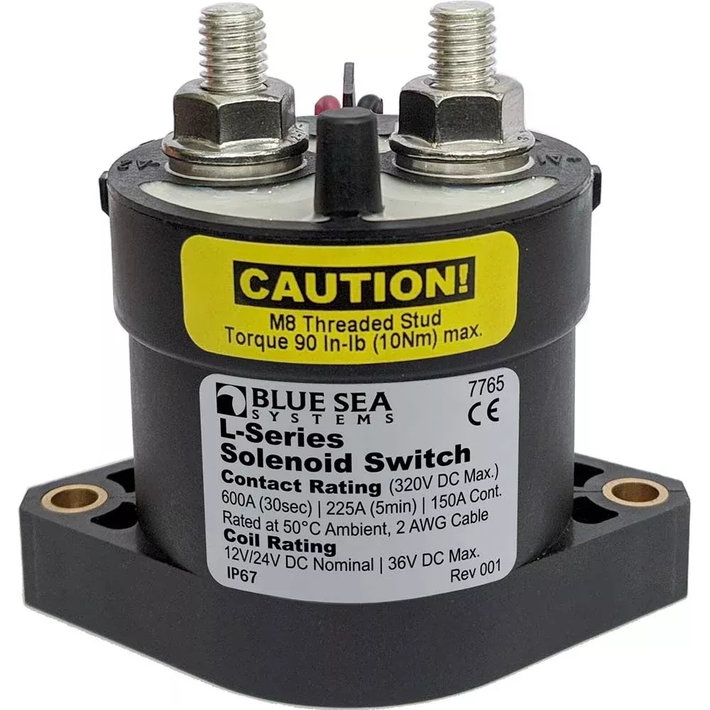 Blue Sea 7765 L-Series Solenoid Switch - 50A - 12/24V DC - 7765
