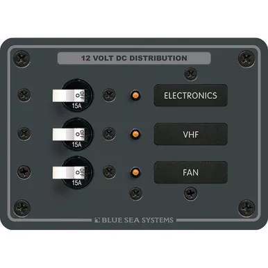 Blue Sea 8025 DC 3 Position Breaker Panel