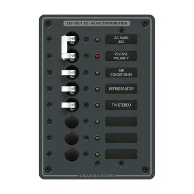 Blue Sea 8027 AC Main +6 Position Breaker Panel