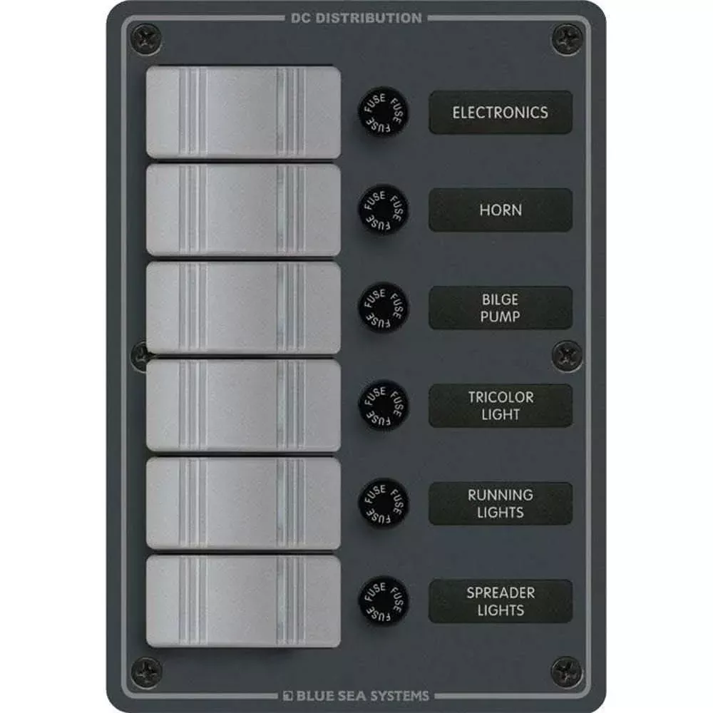 Blue Sea 8053 Slate Grey – 6 Position – Vertical [8053]