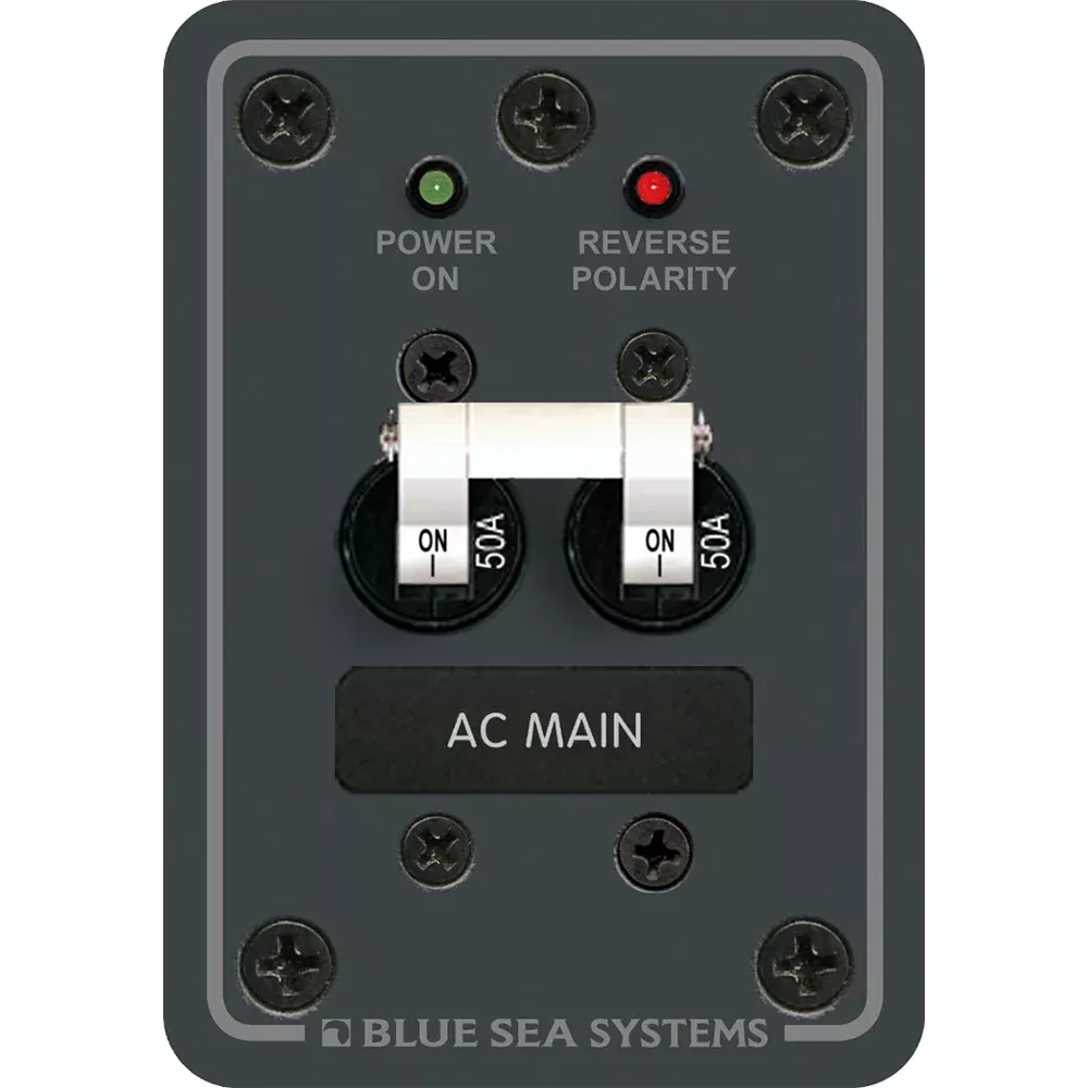 Blue Sea 8079 AC Main Only Circuit Breaker Panel - White Switches [8079]