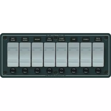 Blue Sea 8261 Waterproof 8 Position Switch Panel