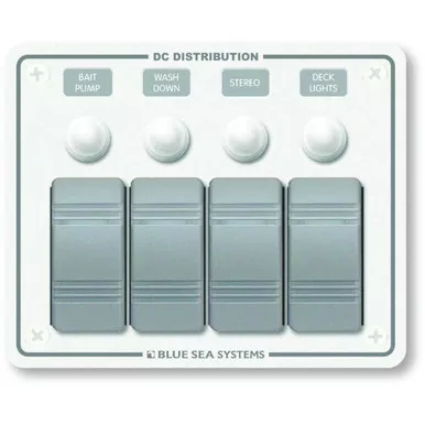 Blue Sea 8272 White Water Resistant 4 Position Panel