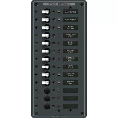 Blue Sea 8376 DC 13 Position Vertical Breaker Panel
