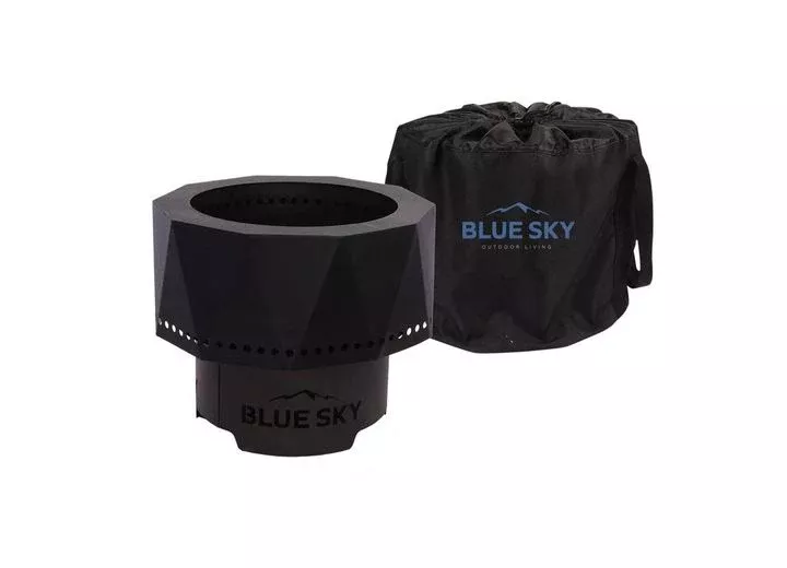 Blue Sky Outdoor Living High Efficiency Ridge Portable Fire Pit – 15.76″ Diameter, Black• PFP1513