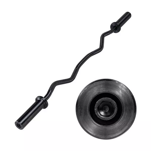 Body-Solid 47″ Black Olympic EZ Curl Bar OB47B