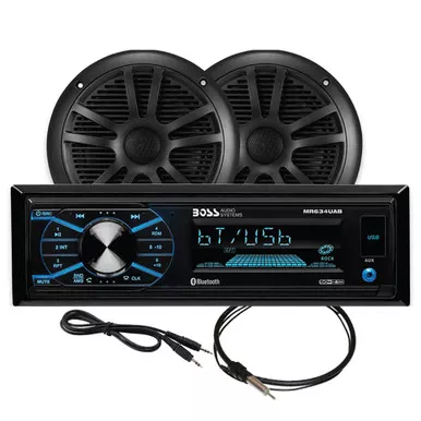 Boss Audio MCBK634B.6 Black Marine Stereo Speaker Kit