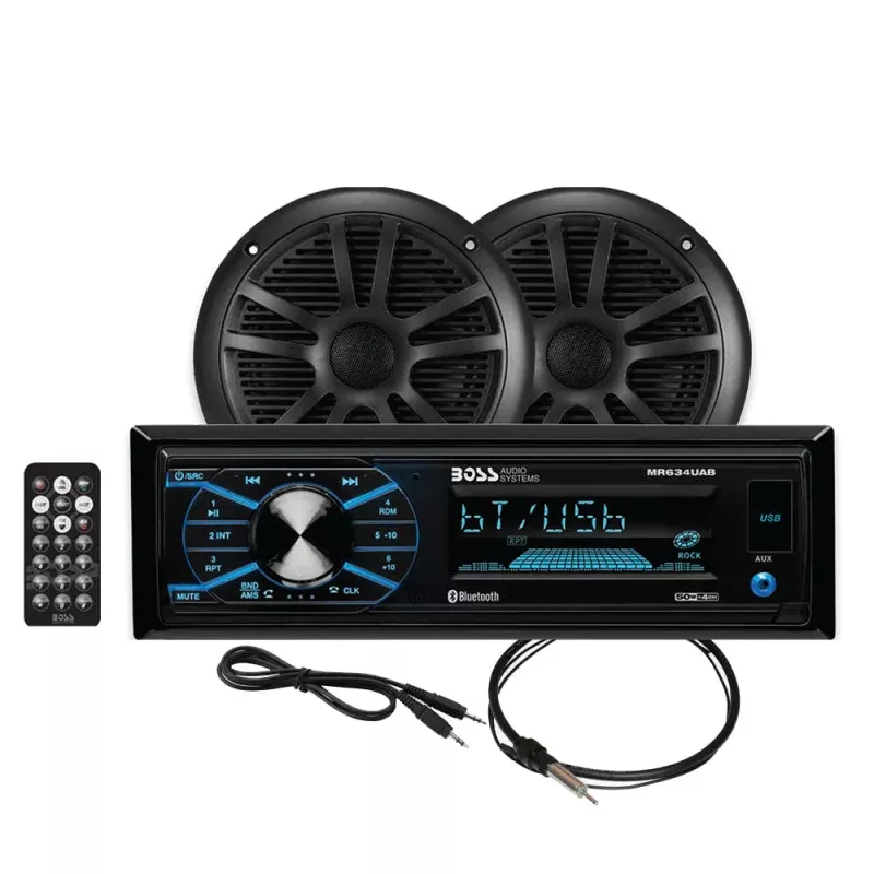 Boss Audio MCBK634B.6 Marine Stereo6.5 Speaker Kit – Black