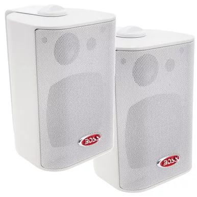 Boss Audio MR4.3W 4" White Box Speakers